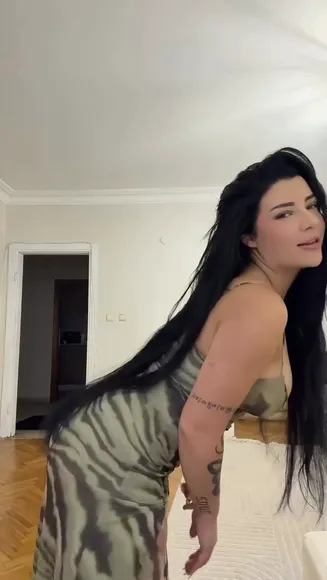 Akgunnice Tiger Print Dress Tease OnlyFans Video Leaked