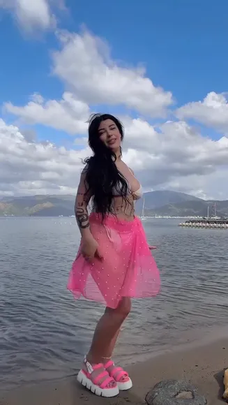 Akgunnice Sheer Pink Skirt Tease OnlyFans Video Leaked