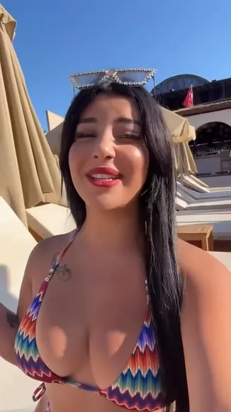 Akgunnice Colorful Bikini Top Tease OnlyFans Video Leaked
