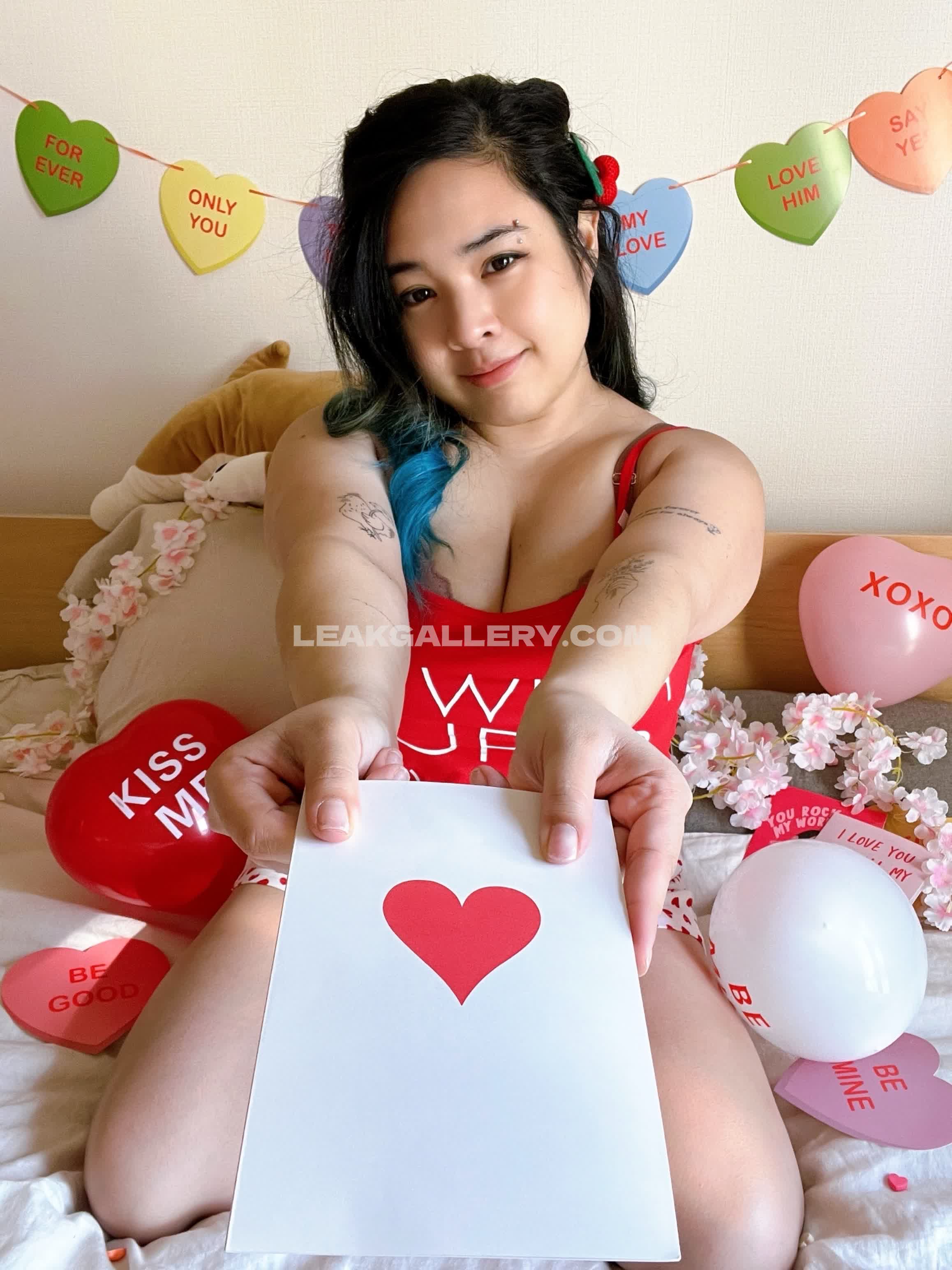 Akidearest Red Lingerie Tease OnlyFans Photo Leaked